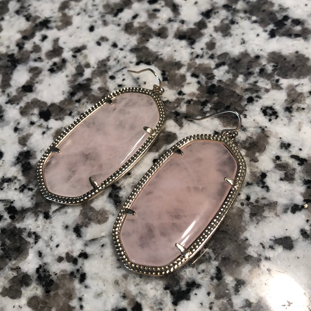 Light pink and gold Danielle Kendra Scott earrings